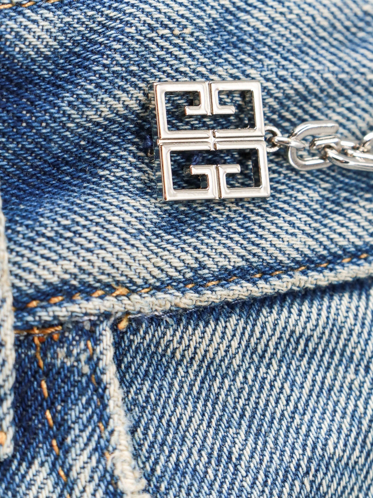 Givenchy Cotton Boot Cut Jeans With 4G Chain - 5