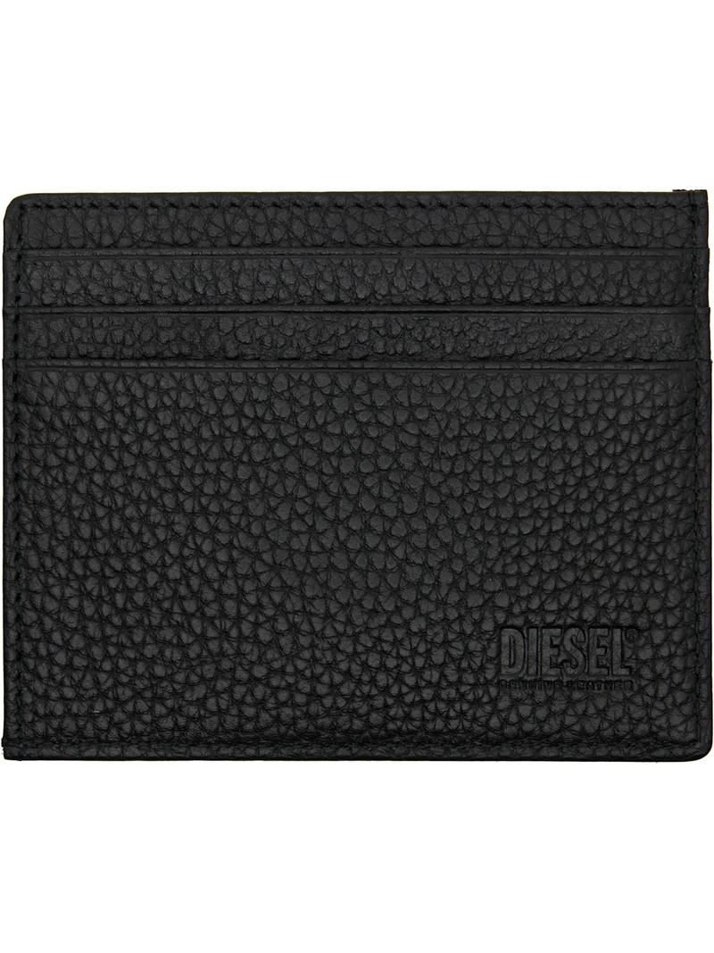 Diesel Black Leather Card Holder outlook