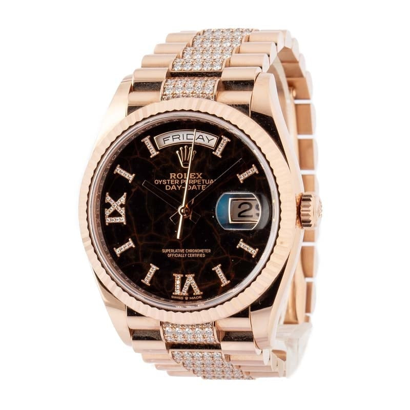 Rolex Day-Date 36 Ref 128235 Eisenkiesel Diamond Dial - 2