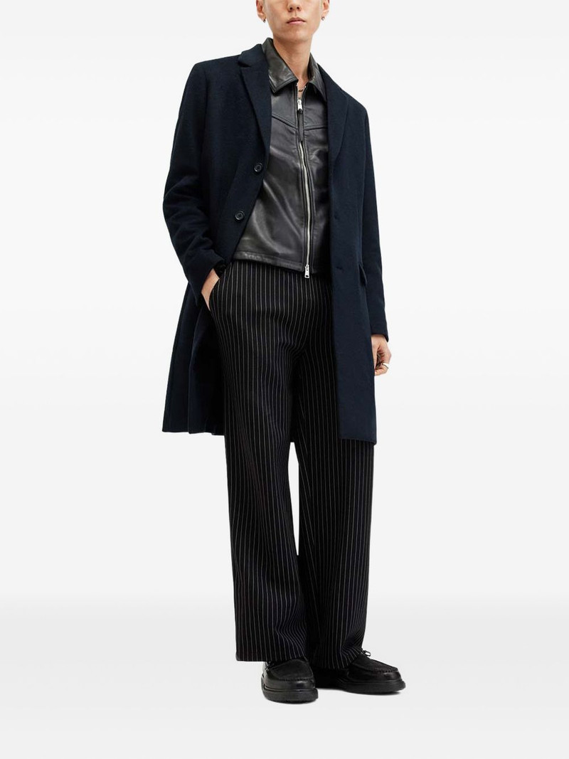 ALLSAINTS button-fastening single-breasted coat outlook