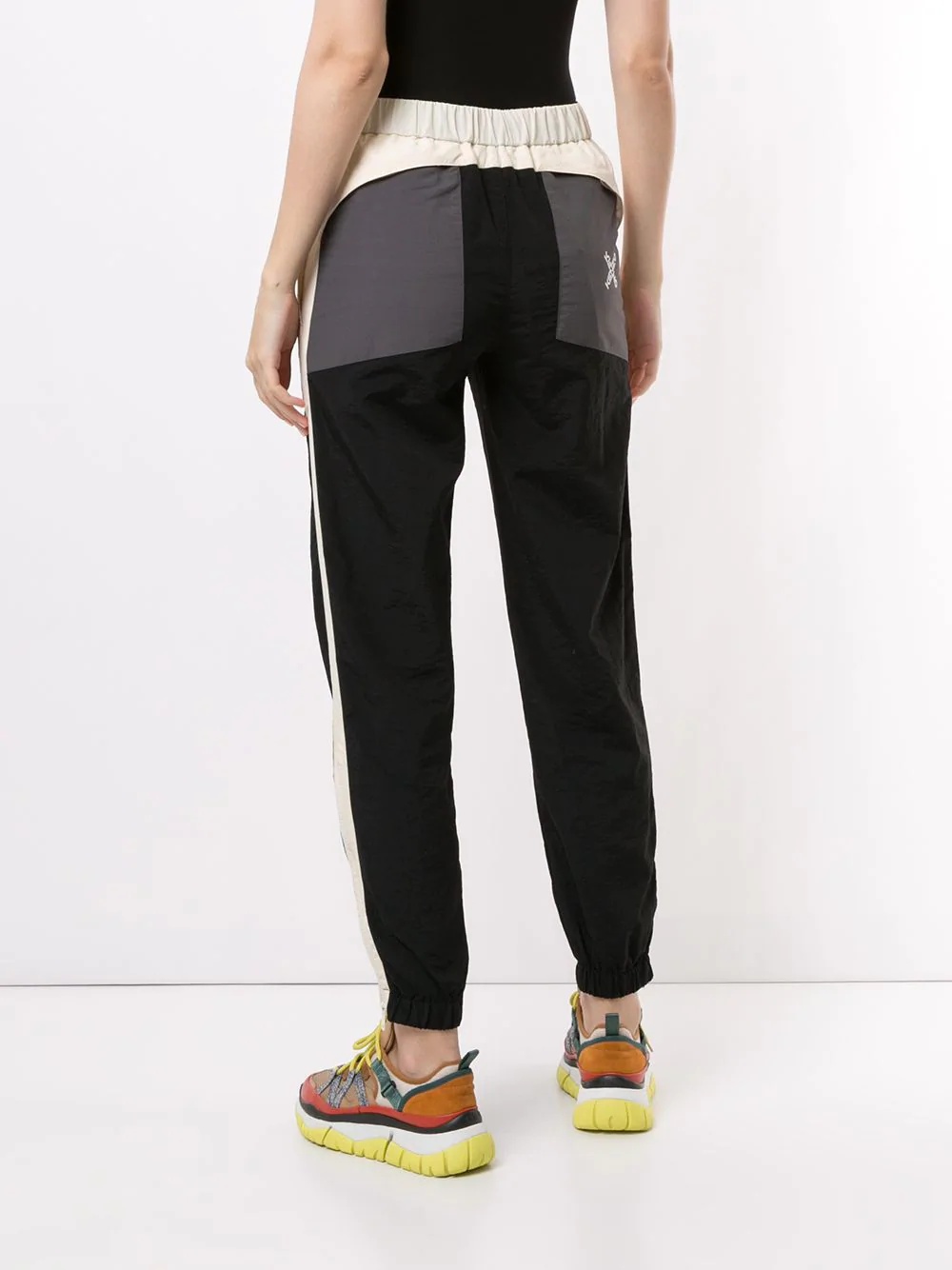 side-zip stripe trackpants - 4