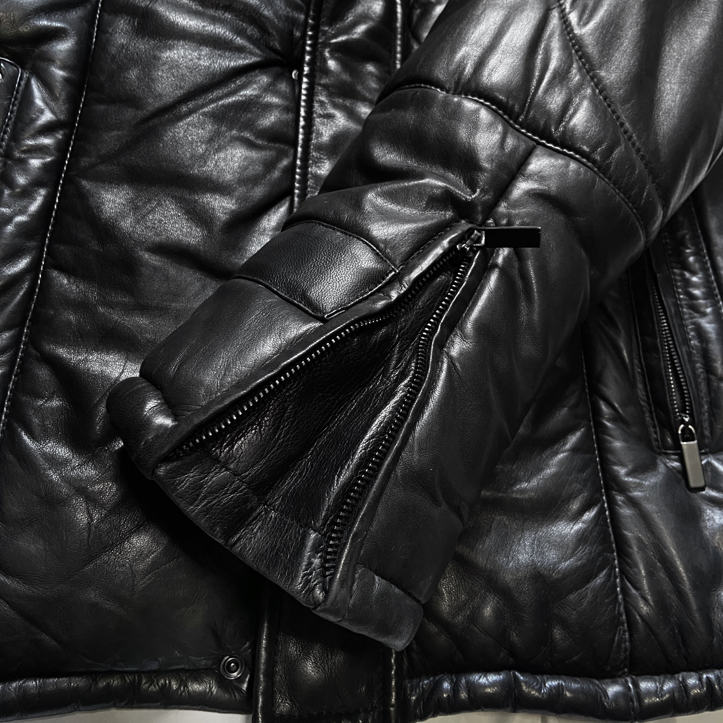 Gucci Fall 1998 Tom Ford Lambskin Leather Quilted Down Puffer Jacket 48 - 11