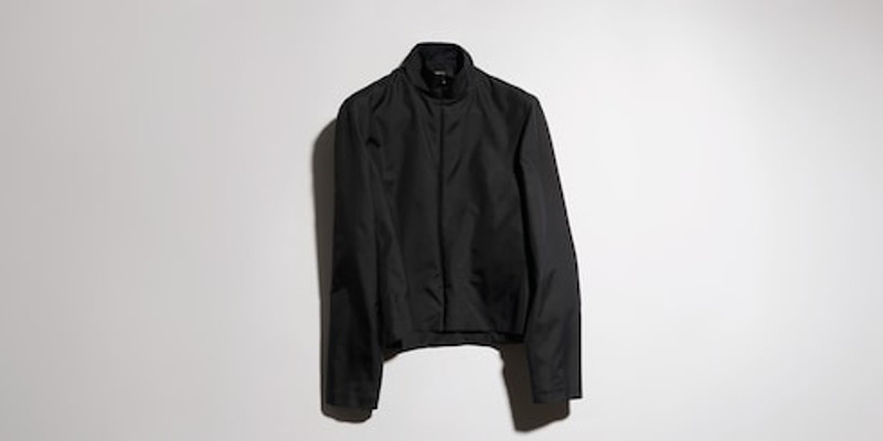 Technical silk poplin zip jacket 1