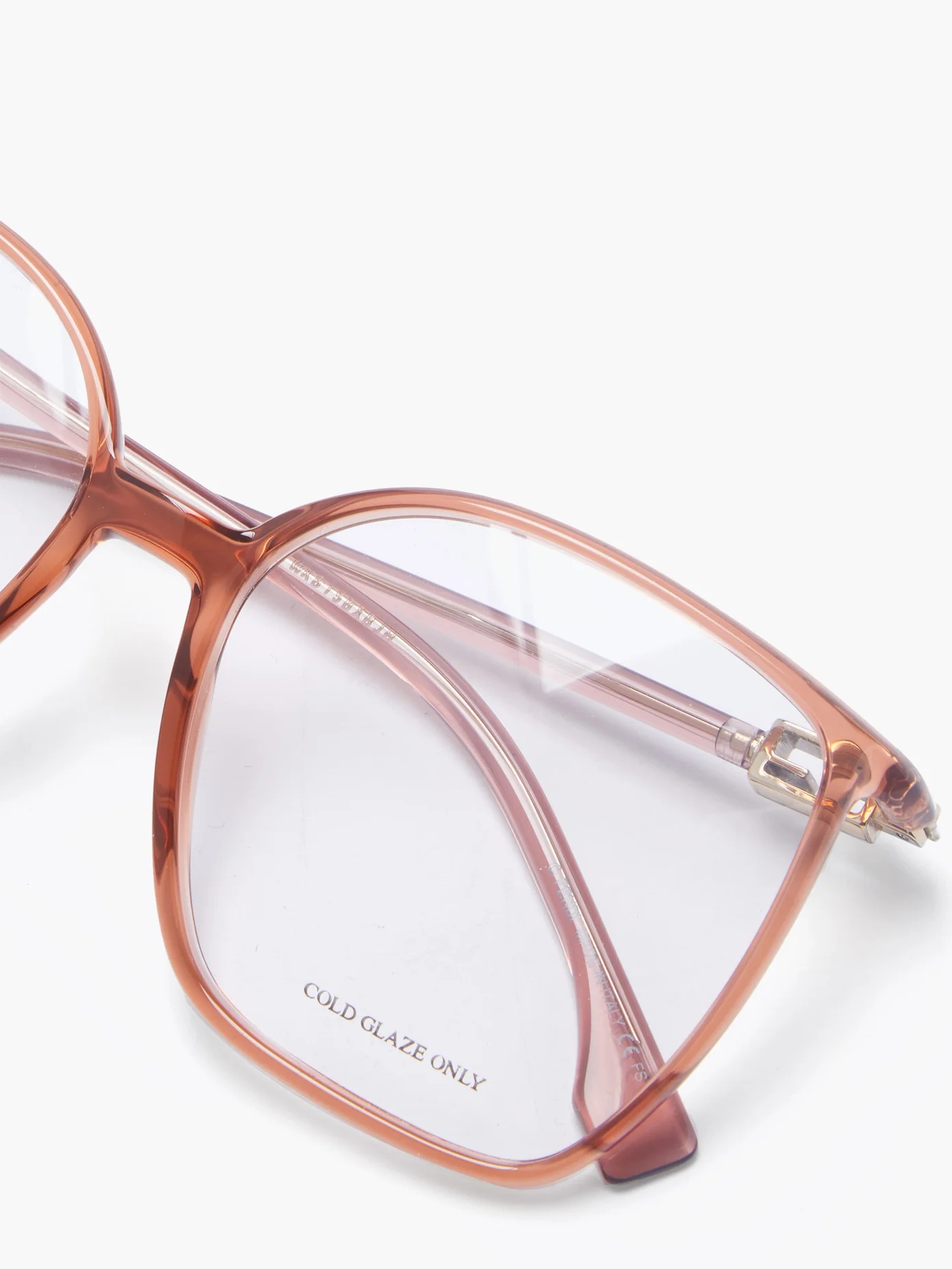 FF-logo oversized square acetate glasses - 3