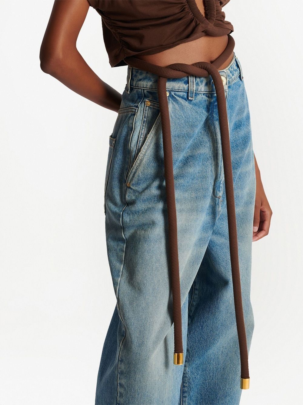knotted cropped top - 4