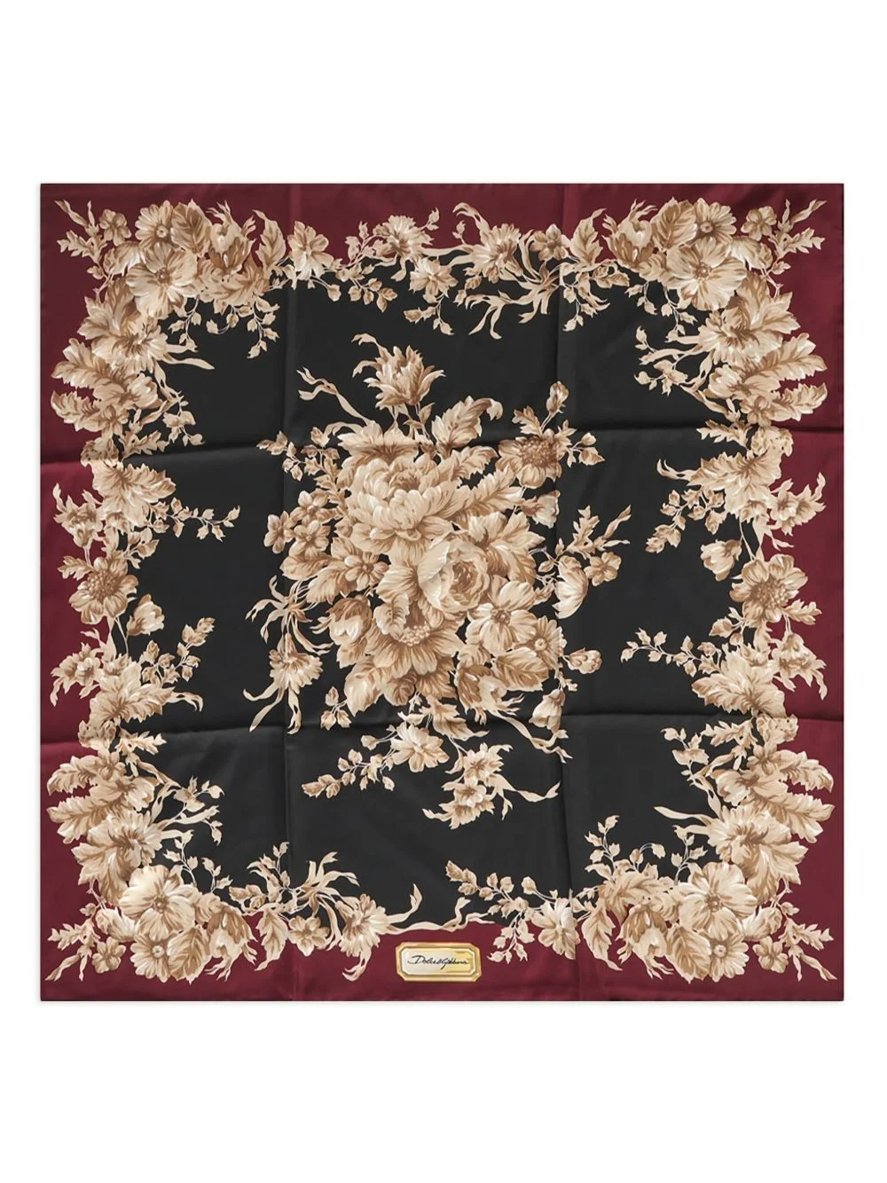 floral-print silk scarf - 1
