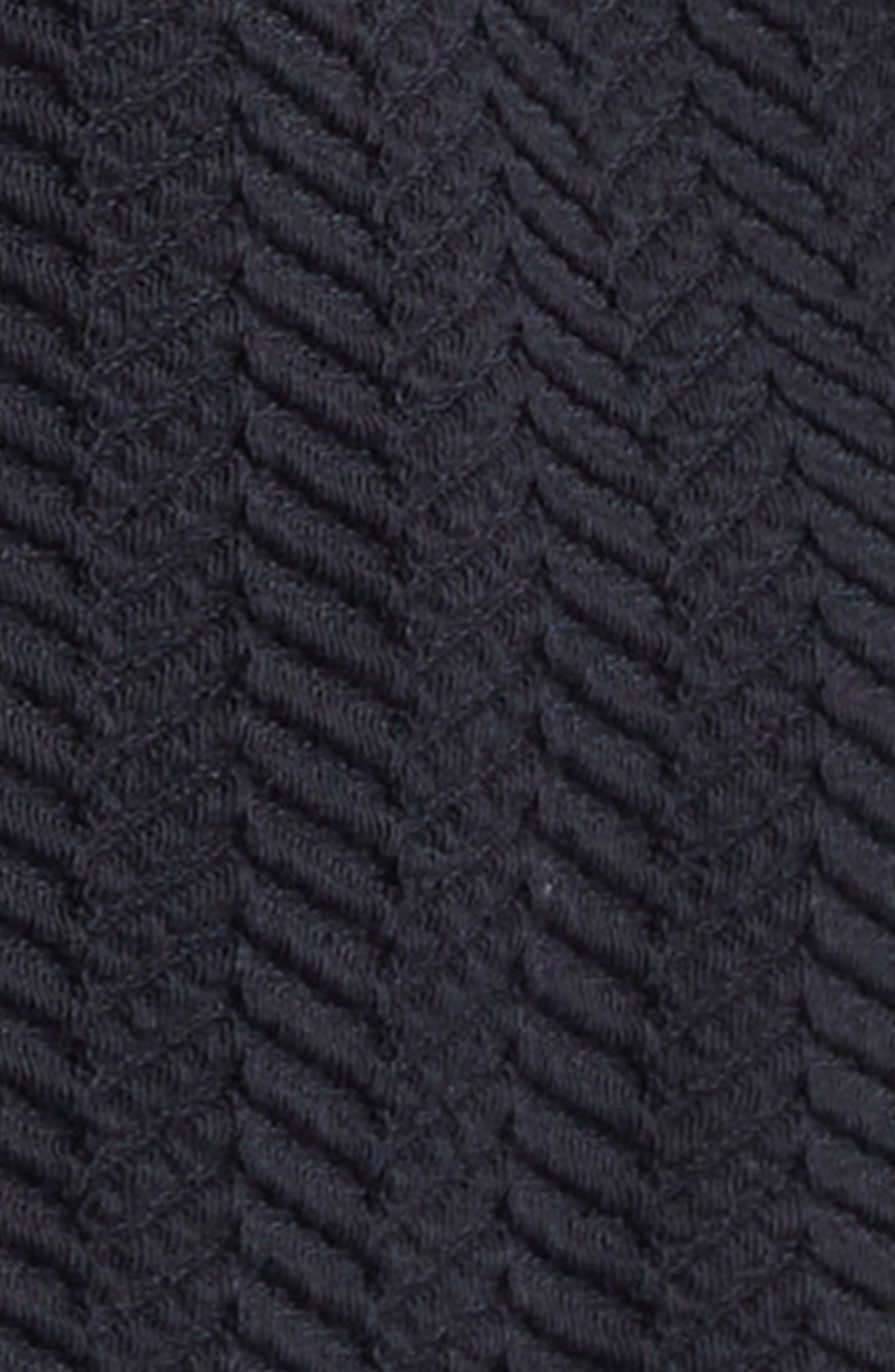 Emporio Armani Chevron Knit Jacket in Solid Black at Nordstrom - 6