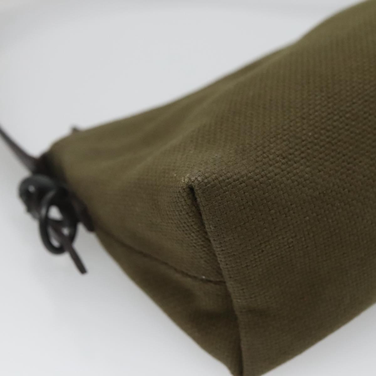 GUCCI Hand Bag Canvas Leather Khaki - 14