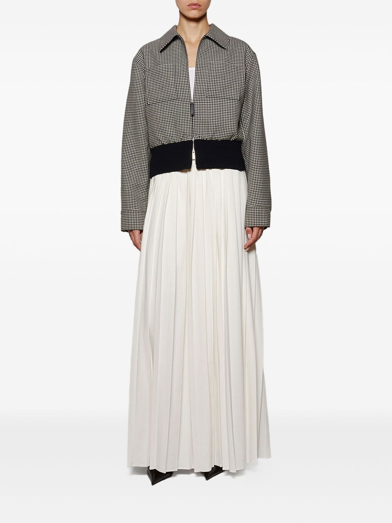 FERRAGAMO check-pattern zip-front jacket outlook