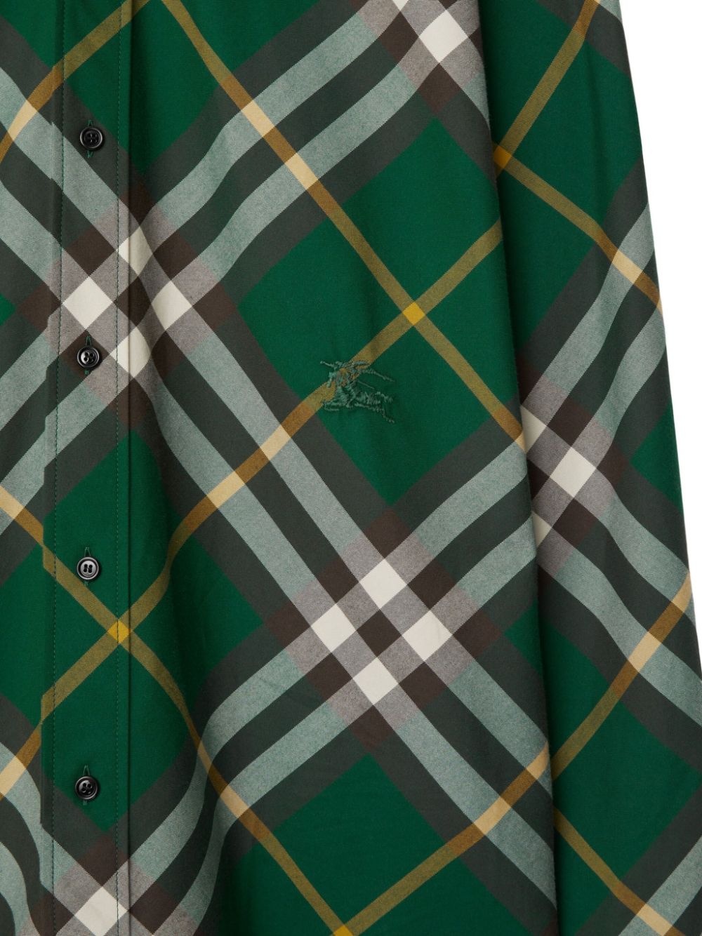 EKD-embroidered checkered cotton shirt - 5