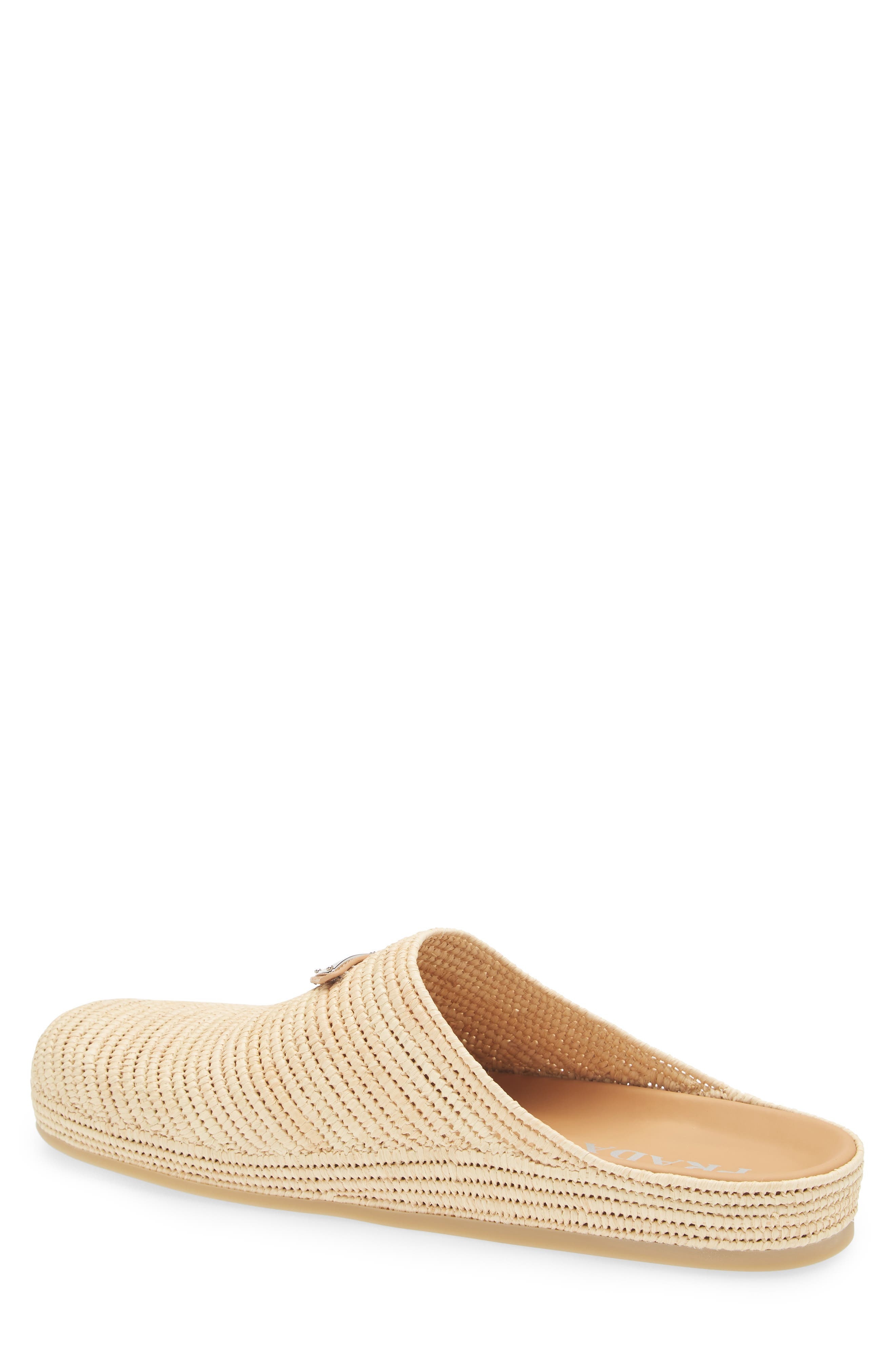 Prada Crocheted Raffia Mule in Naturale at Nordstrom - 2