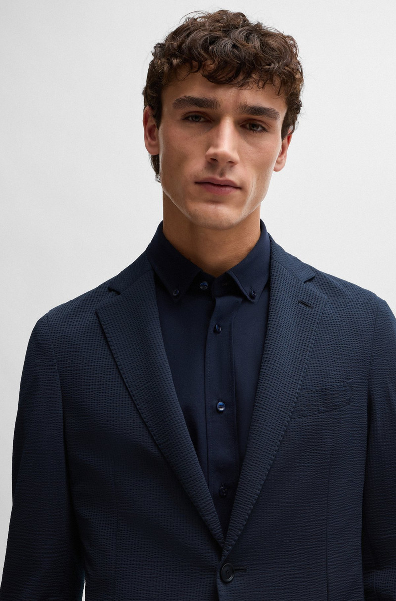 SLIM-FIT JACKET IN PERFORMANCE-STRETCH SEERSUCKER 5