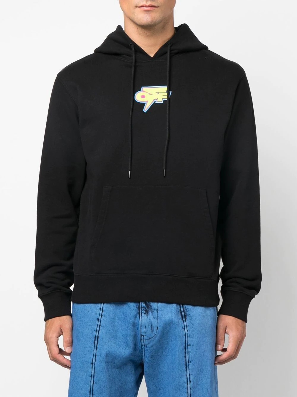 Arrows-print cotton hoodie - 3