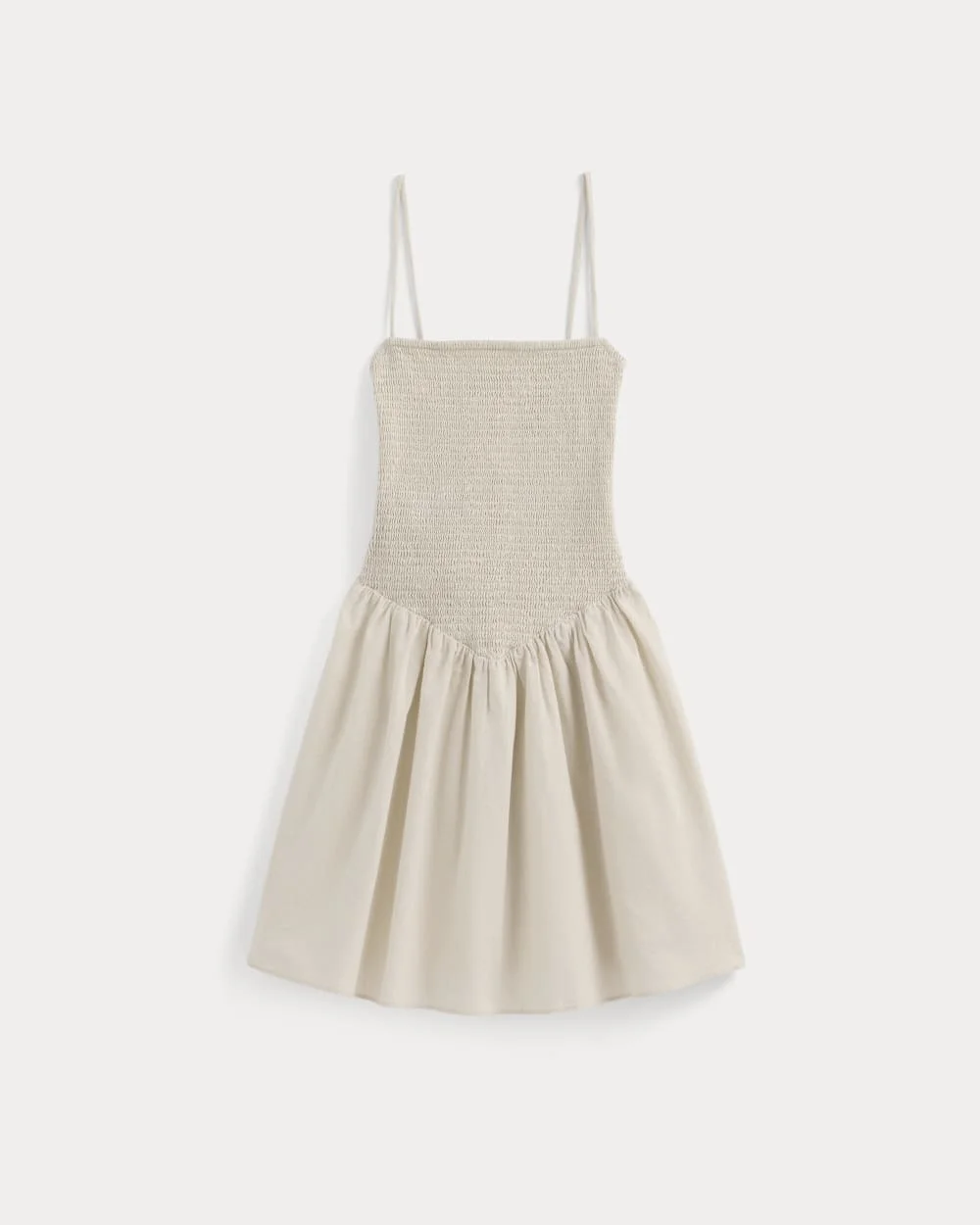 GAUZE SMOCKED MINI DRESS - 1