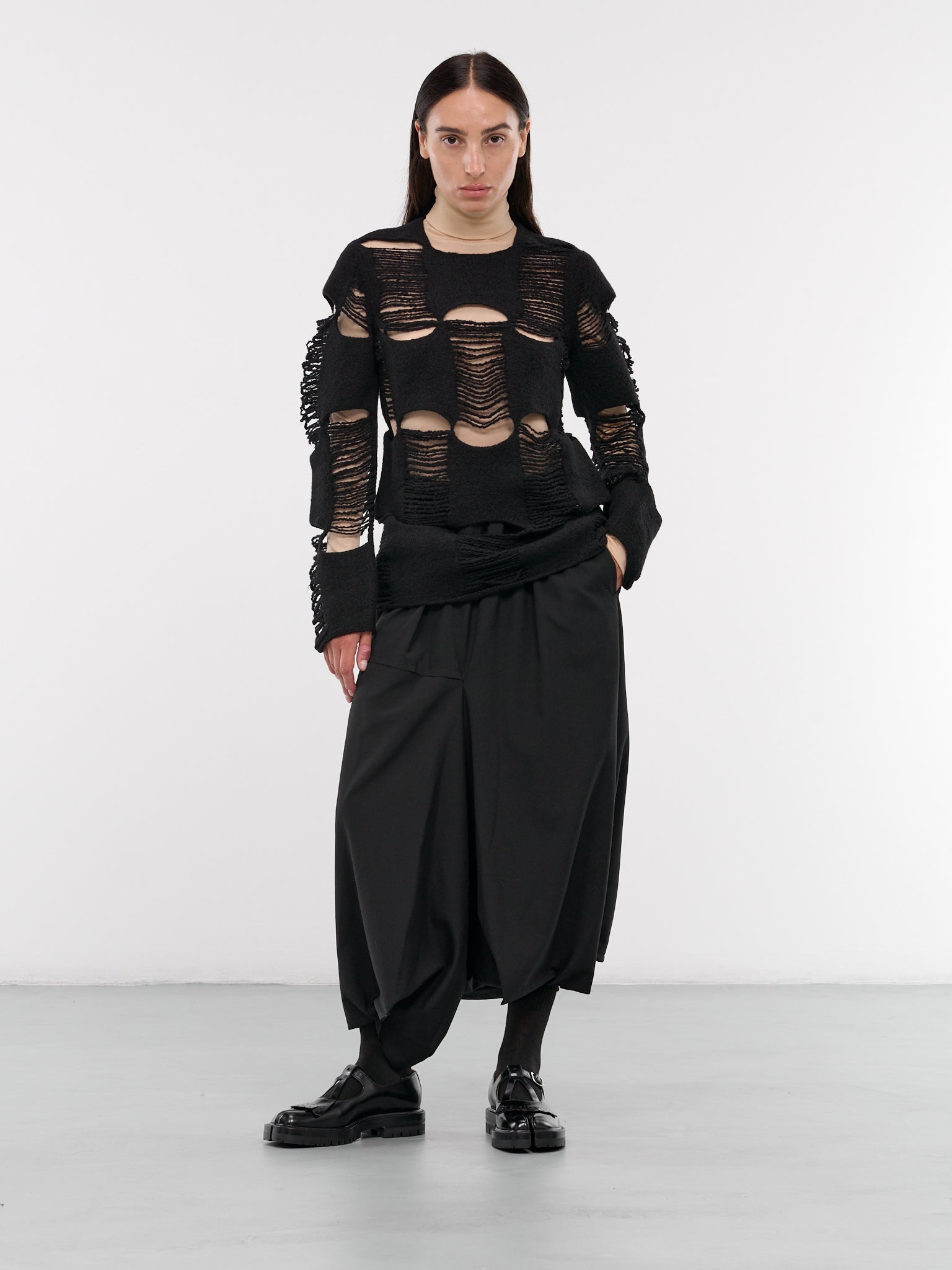 Soymeソンメ Comme Des Garçons Distressed Sweater | REVERSIBLE
