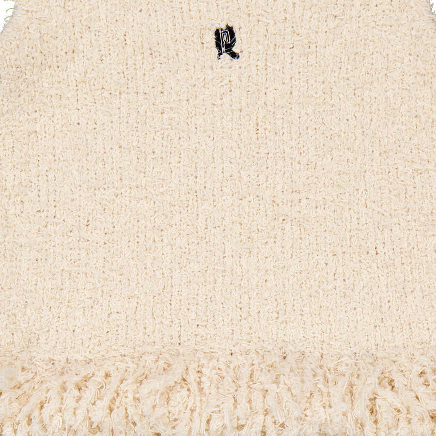 Rabanne Logo-Plaque Fringed Knitted Top - 2