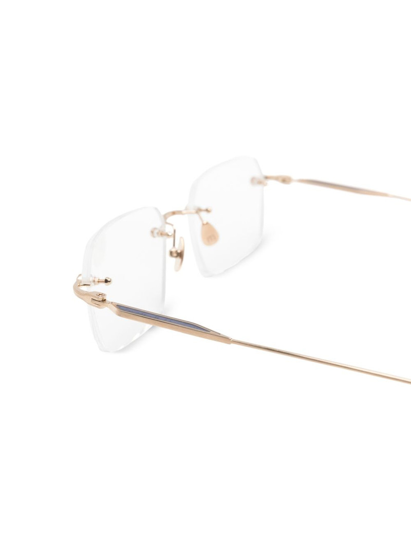 rimless rectangle glasses 3