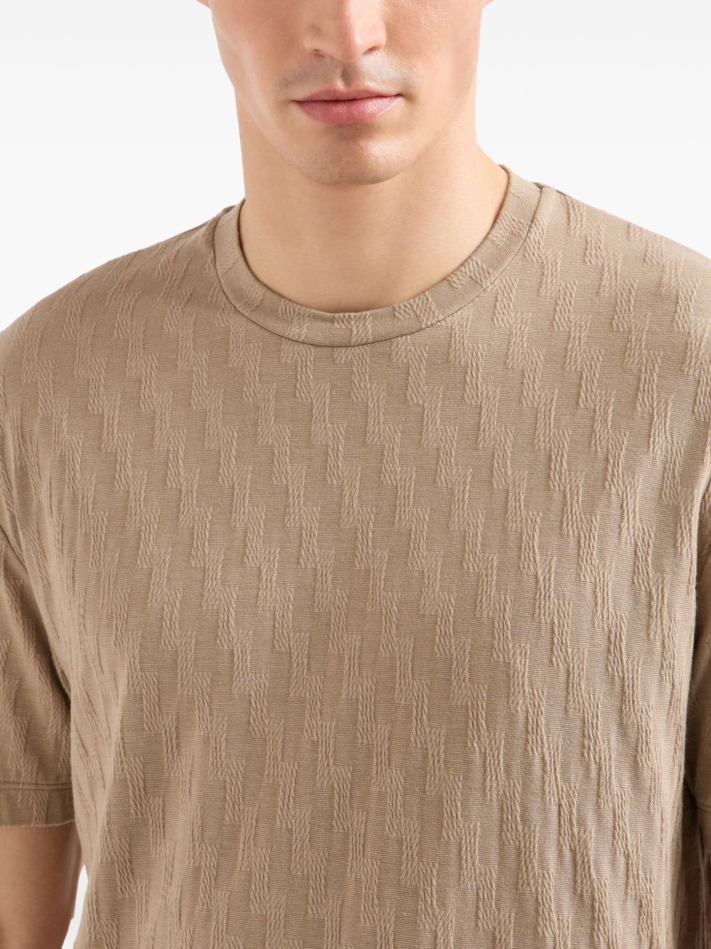 patterned-jacquard T-shirt - 4