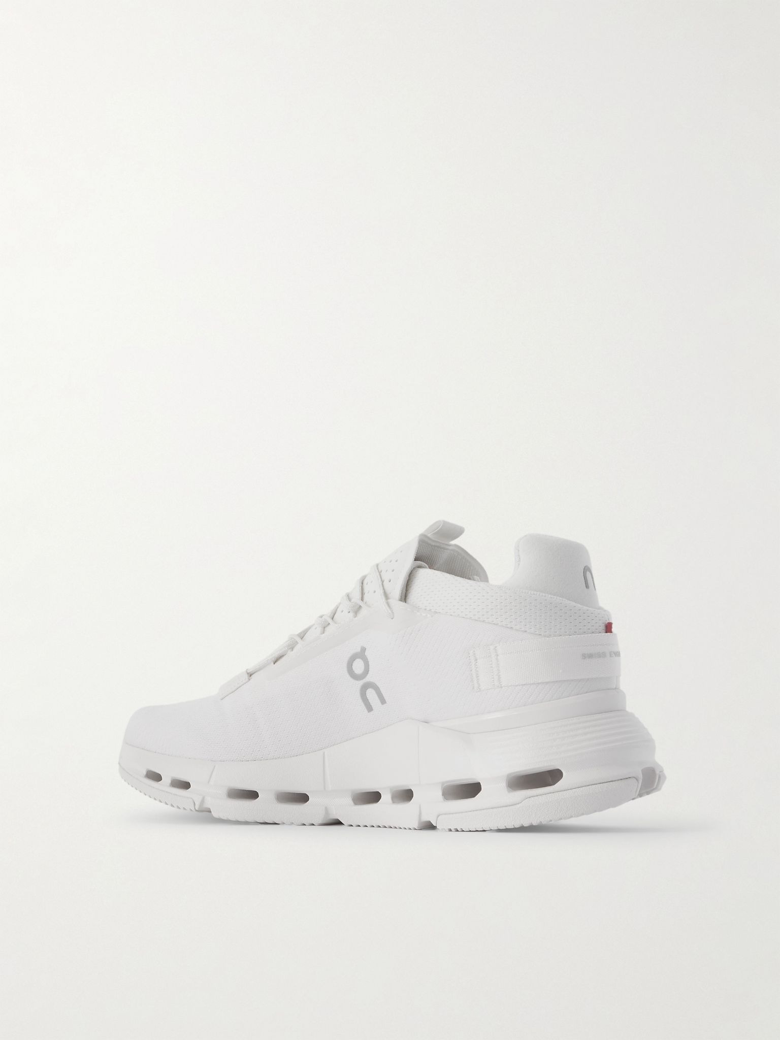 Cloudnova 2 Stretch-Knit and Mesh Running Sneakers White - 4