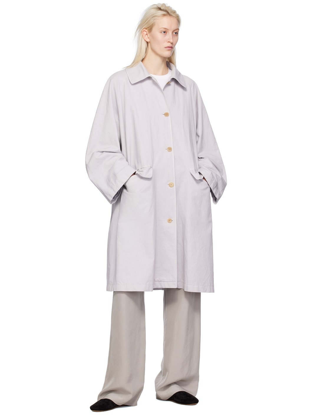 Gray Garth Trench Coat - 4