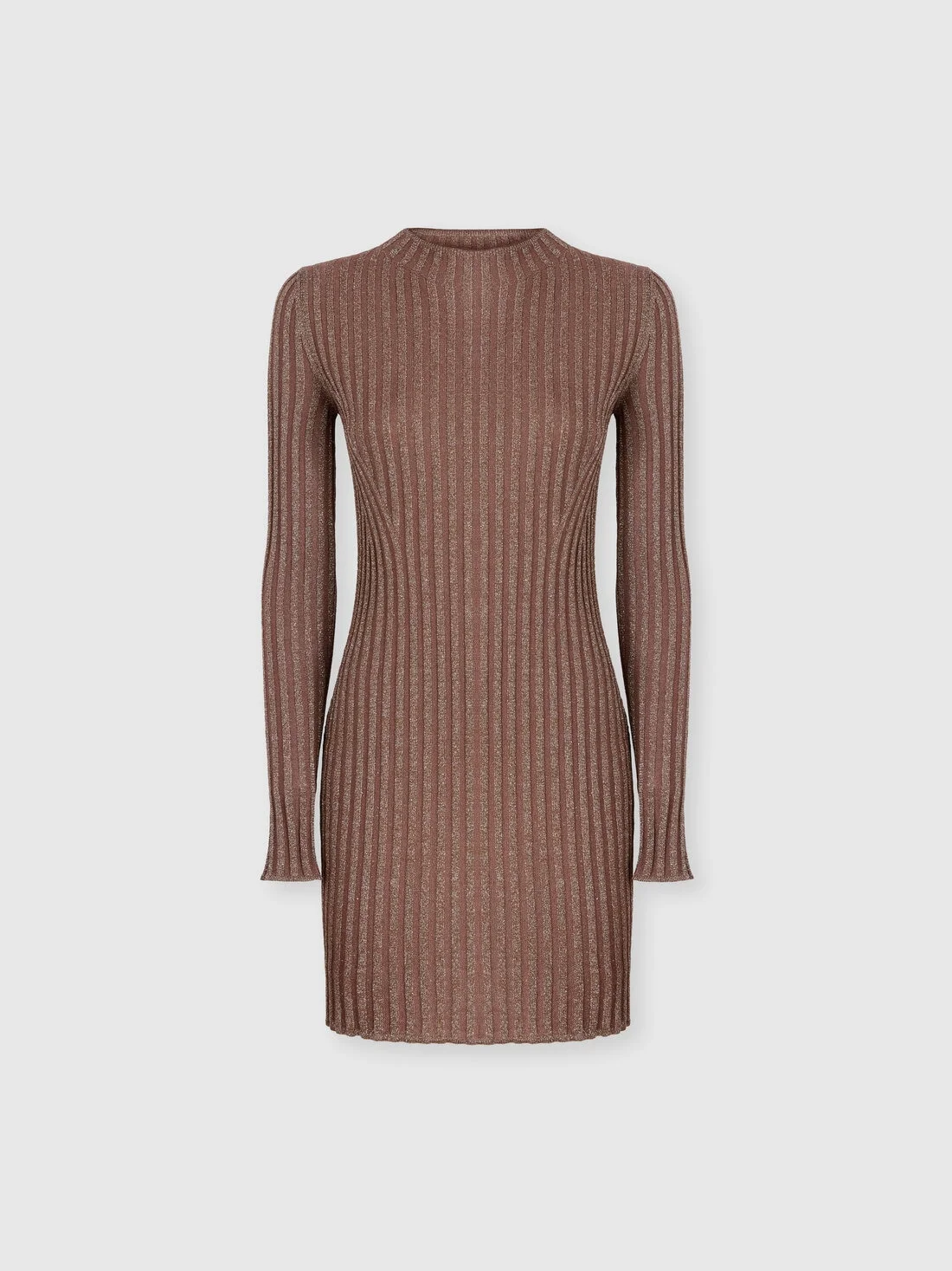 Ribbed viscose lamé mini dress - 1