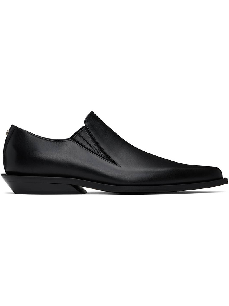 Black Makea Pointy Cowboy Loafers 1