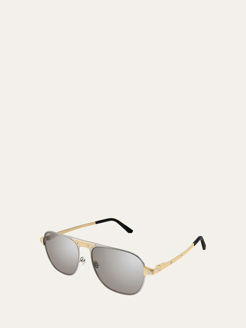 Cartier Men's CT0532SM Metal Aviator Sunglasses outlook