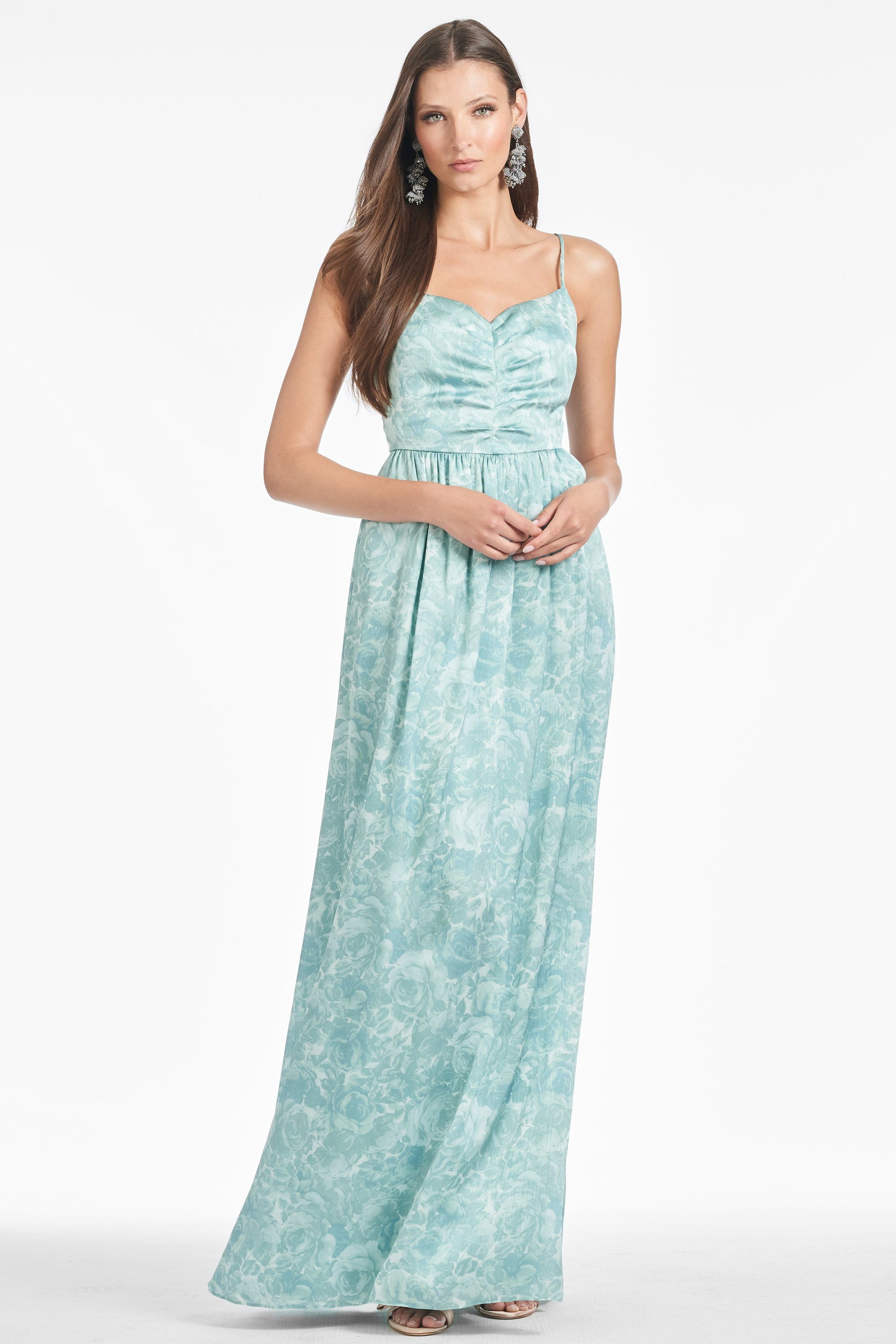Sienna Gown - Sage Painted Floral - 2