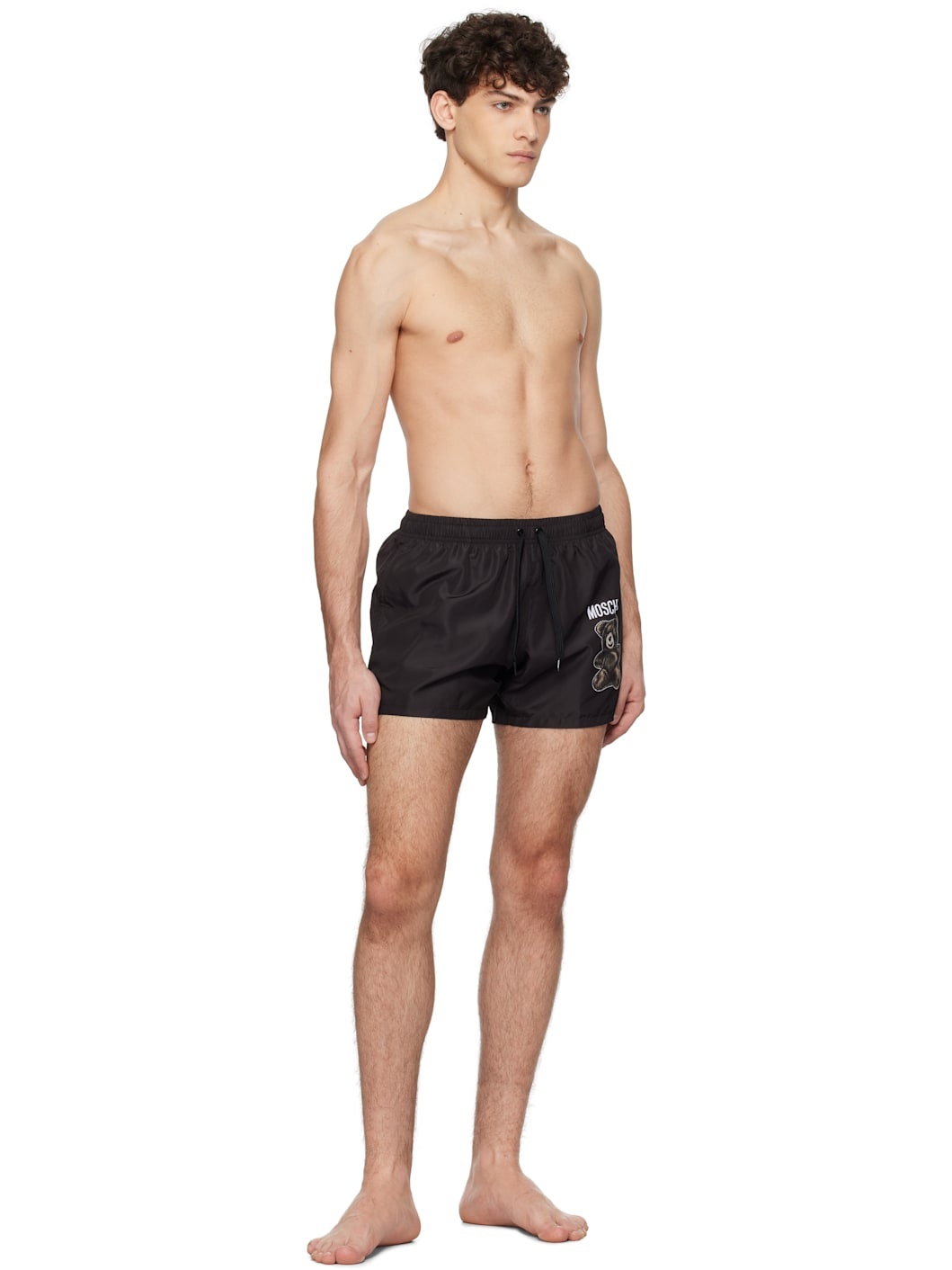 Black 'Moschino' Teddy Bear Swim Shorts - 4