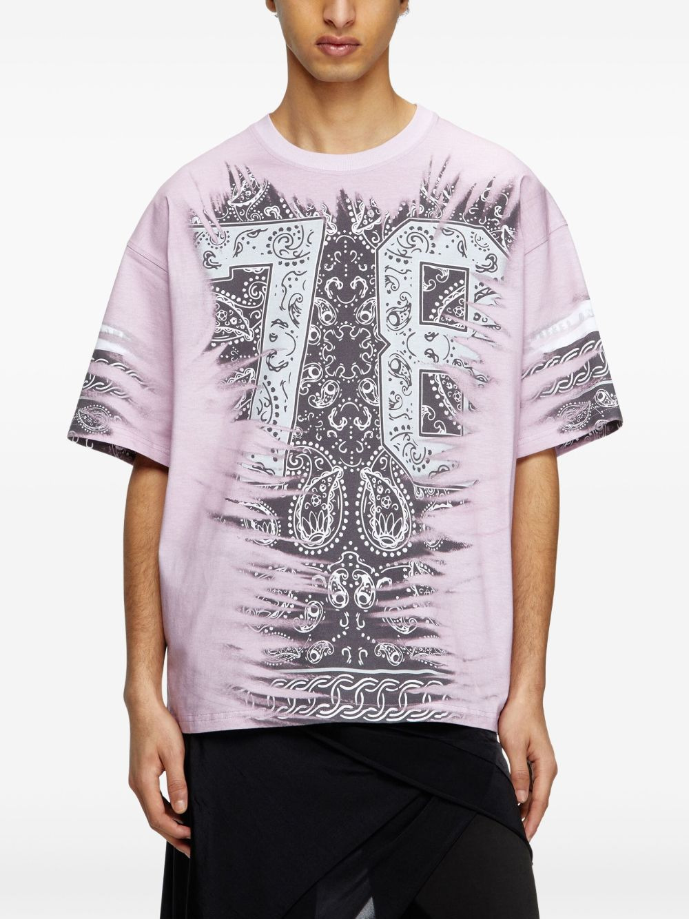bandana-print T-shirt - 3