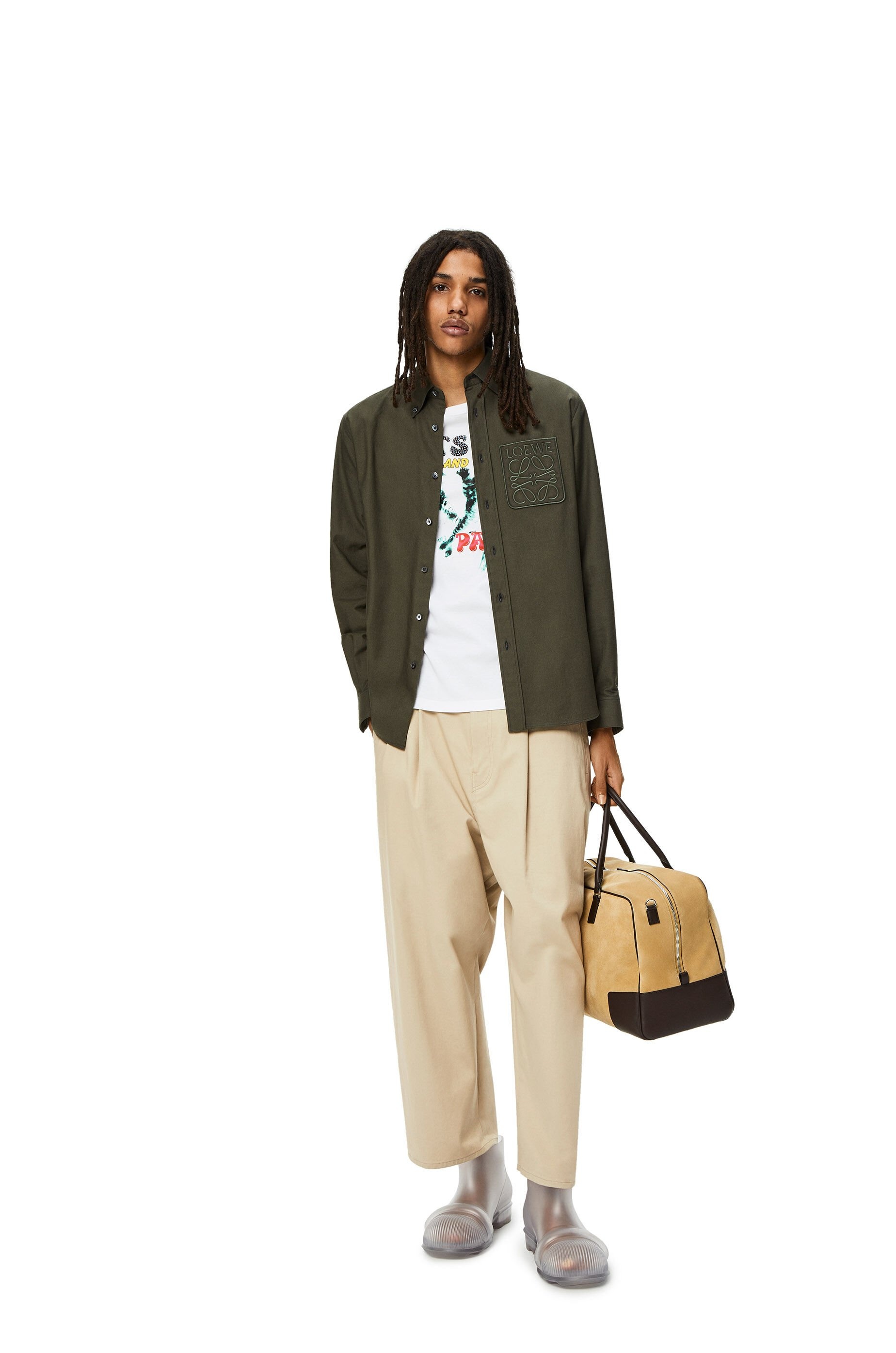Single pleat trousers in cotton - 2