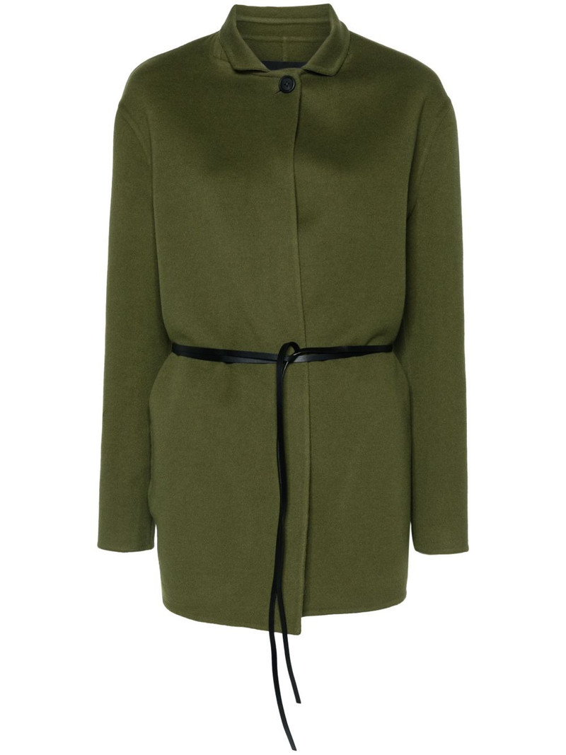 belted single-breasted coat 1