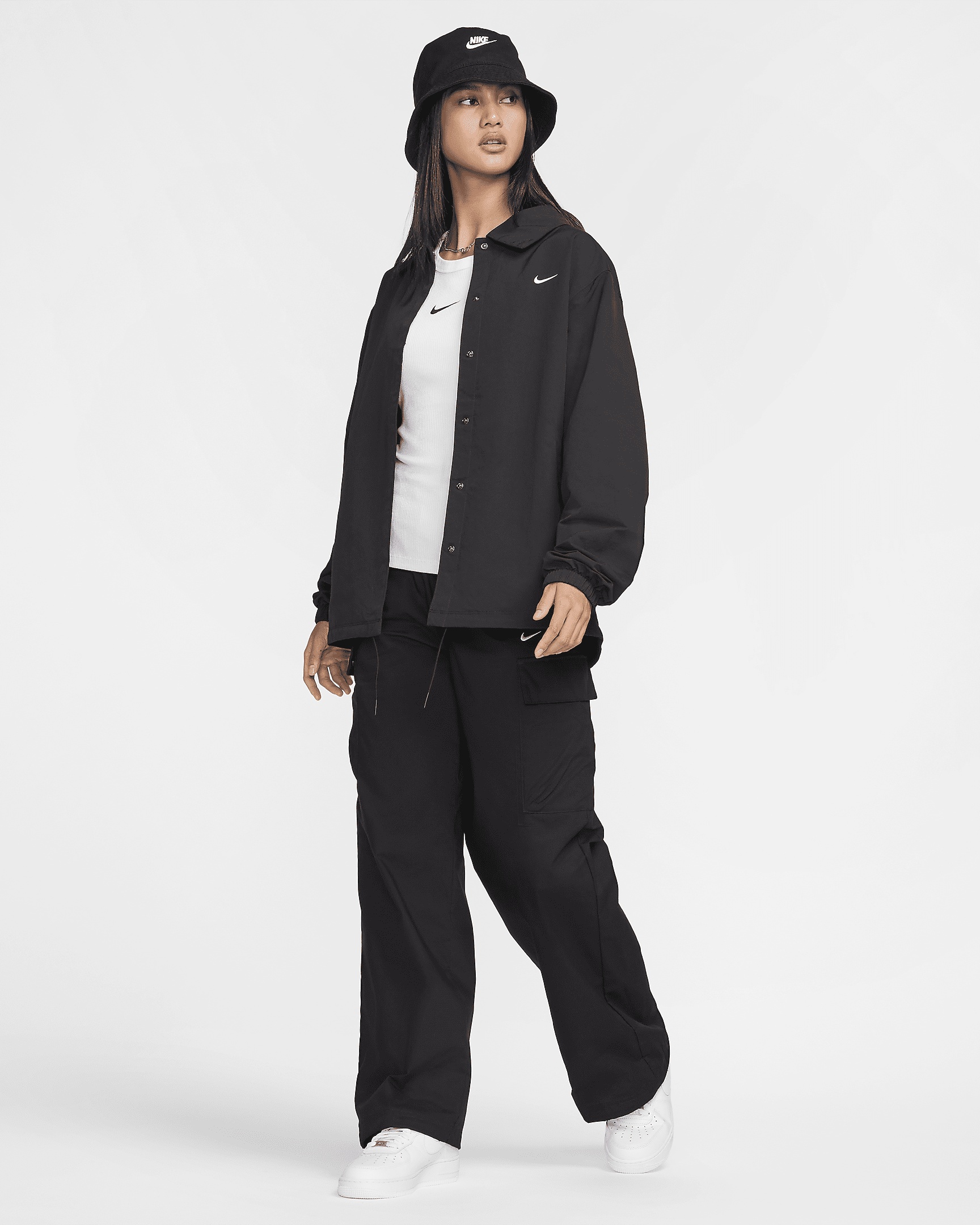 ジャケット Nike Sportswear Essentials Women's Oversized UV Woven Coach Nike Nike Sportswear Essential Women's Oversized UV Woven