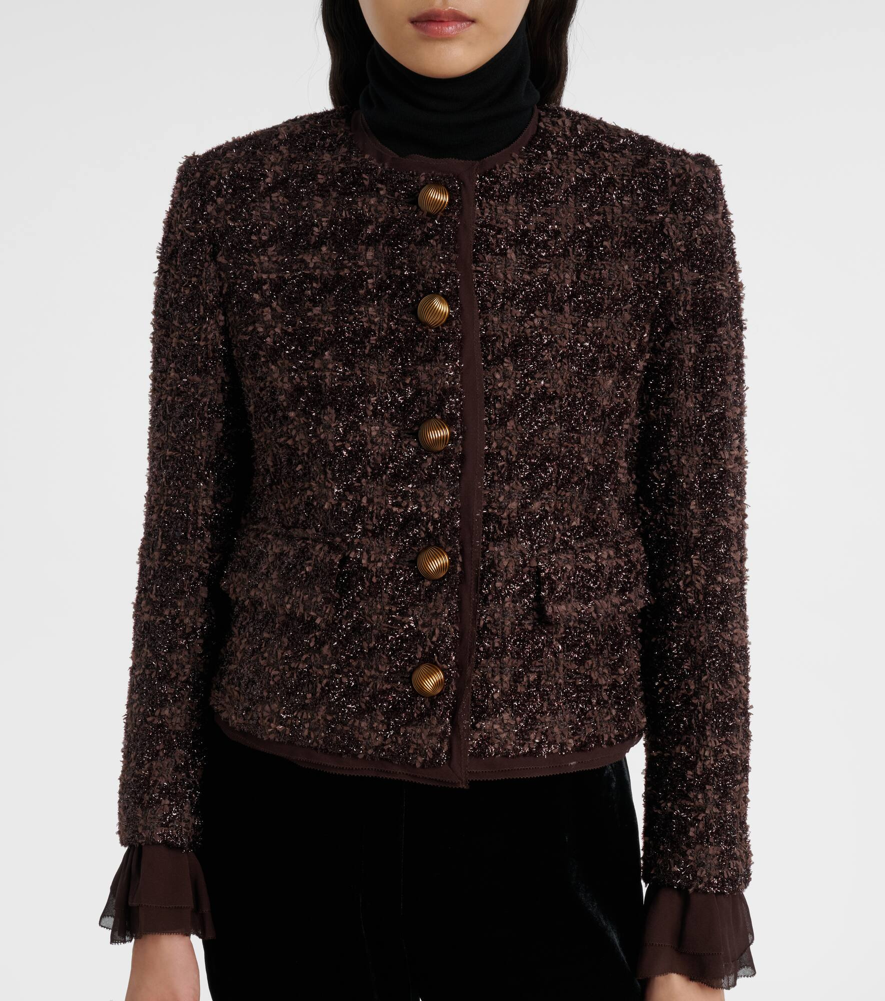 Audrina metallic tweed jacket - 6