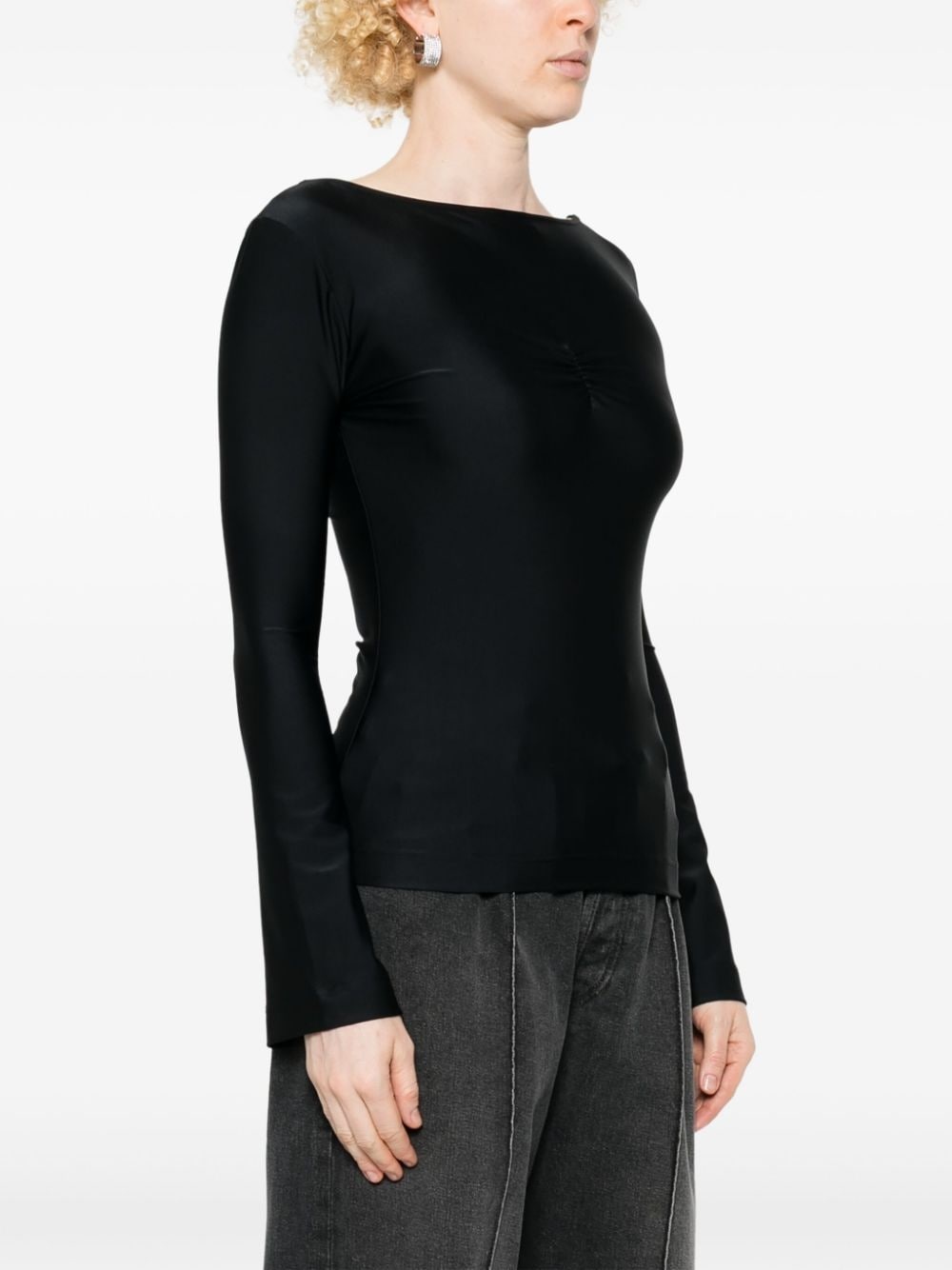 logo-embroidered top - 3