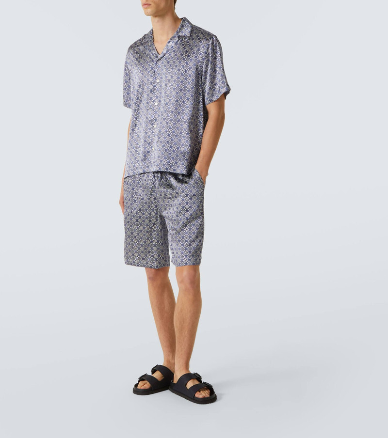 FRESCOBOL CARIOCA Roberto printed silk bowling shirt outlook