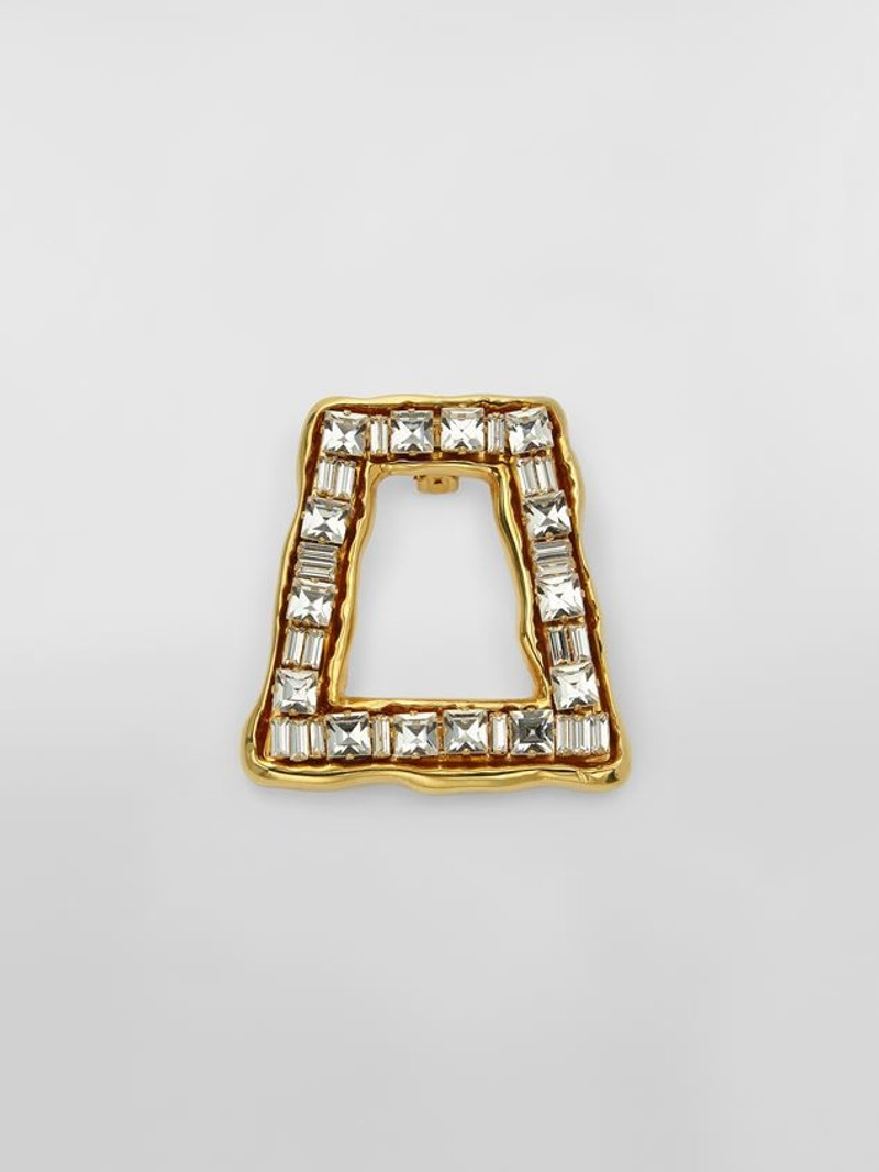 SPARKLE TRAPEZE는 BRASS와 GLASS BEADS에 EARRINGS를 착용합니다 - 1