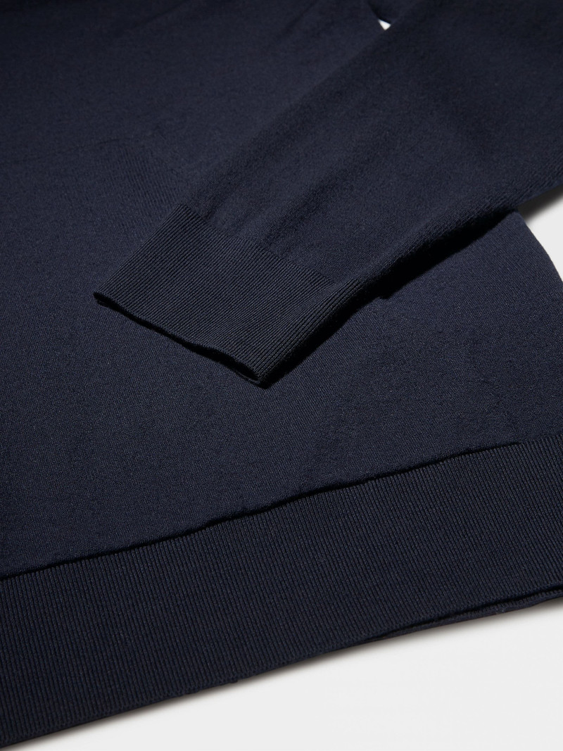 NAVY BLUE 12MILMIL12 WOOL HOODIE 4