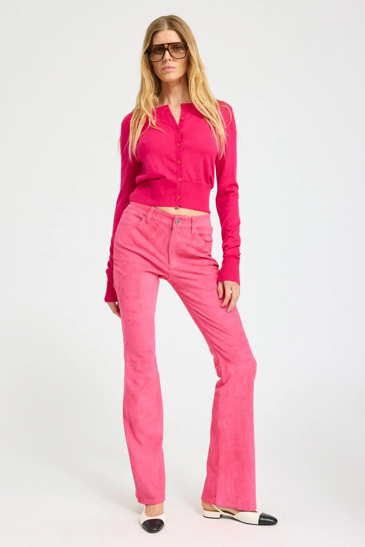 SUEDE 5 POCKET MICRO FLARE - 1