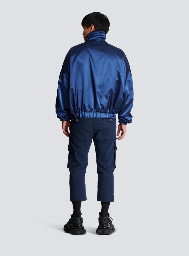 Monogrammed satin jacket 4