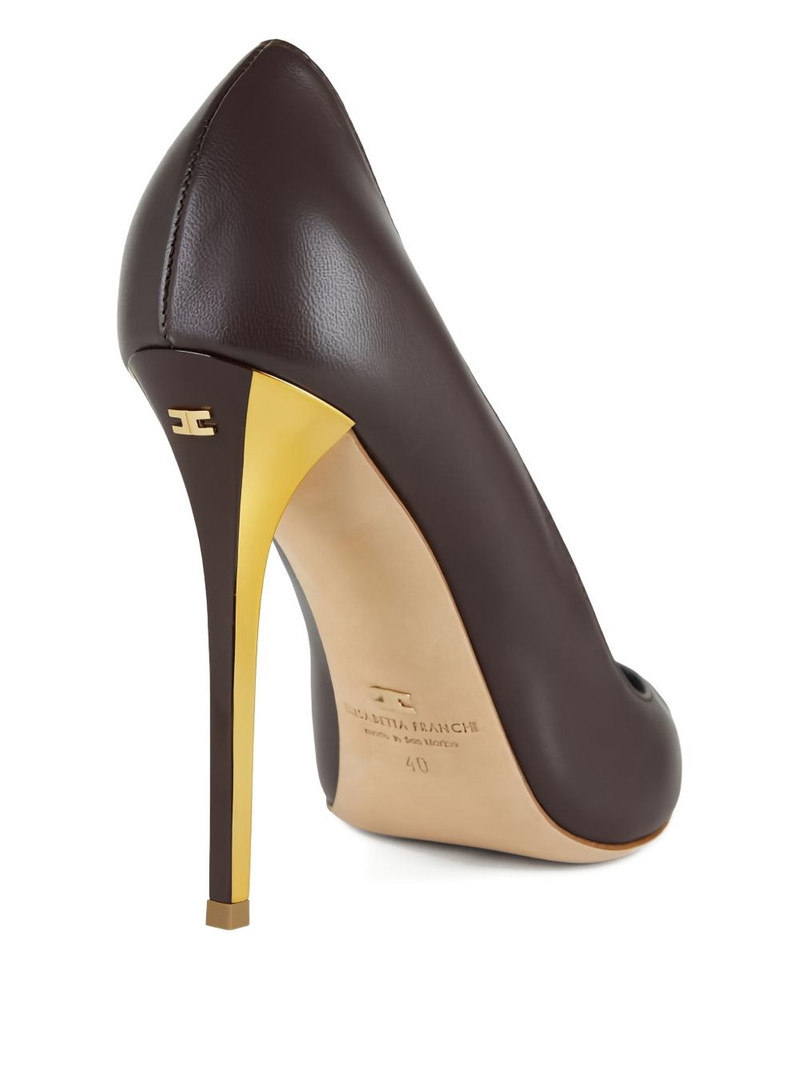 cut-out gold stiletto pumps 4