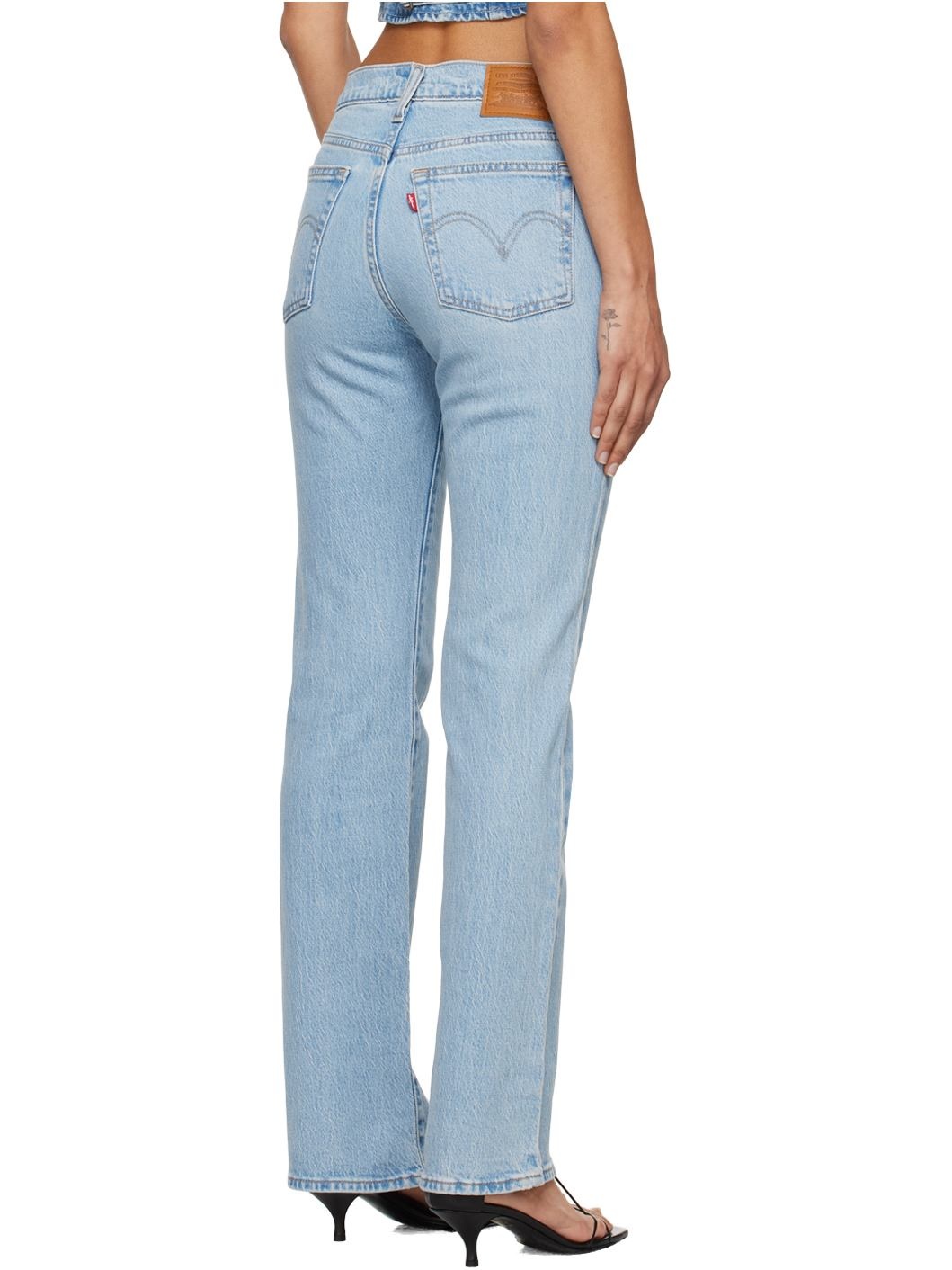 Blue Wedgie Bootcut Jeans - 3