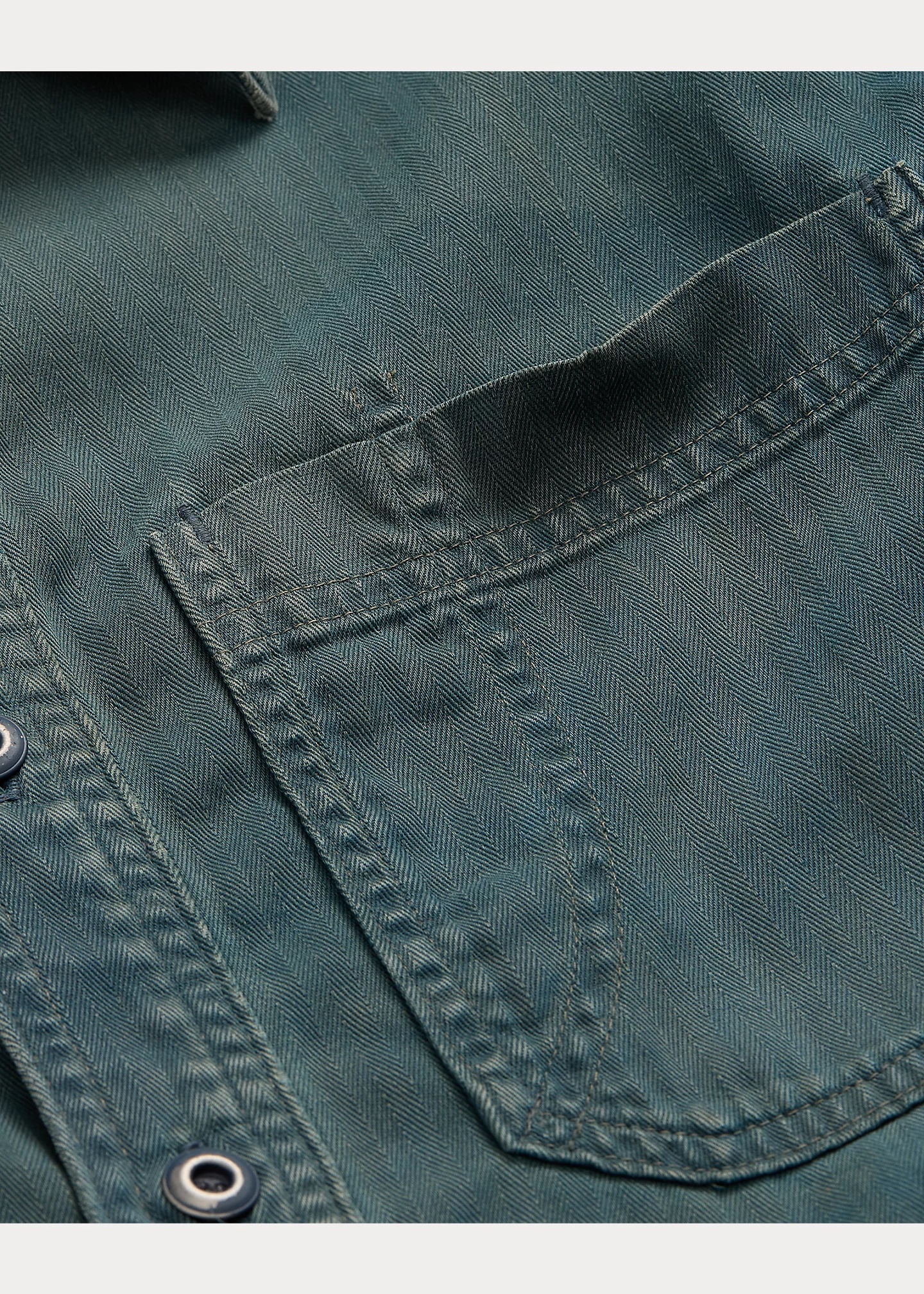 Garment-Dyed Herringbone Twill Workshirt - 6