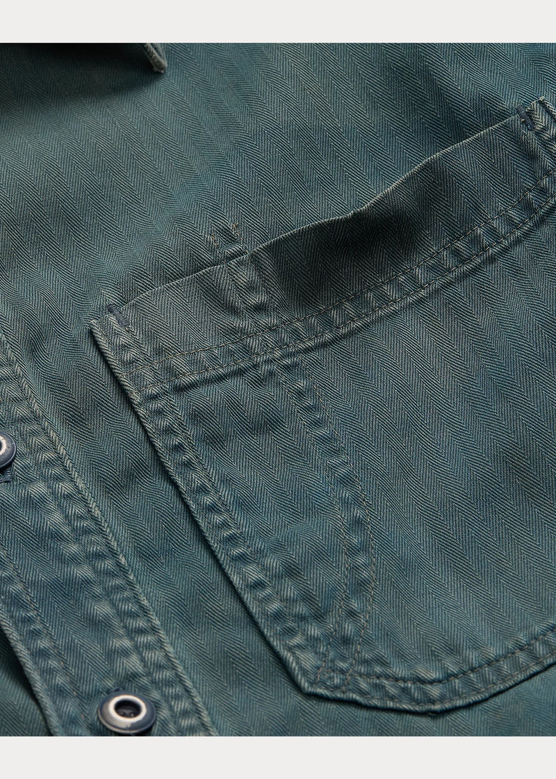 Garment-Dyed Herringbone Twill Workshirt 6