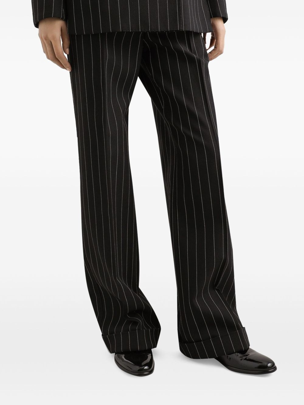 pinstriped tailored trousers - 4