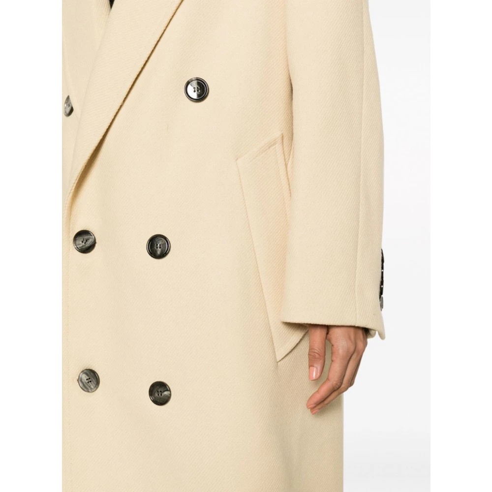 AMI Paris CREAM DOUBLE-BREASTED COAT | miinto | REVERSIBLE