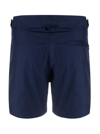 Alexander McQueen slim-cut logo-tape swim shorts outlook