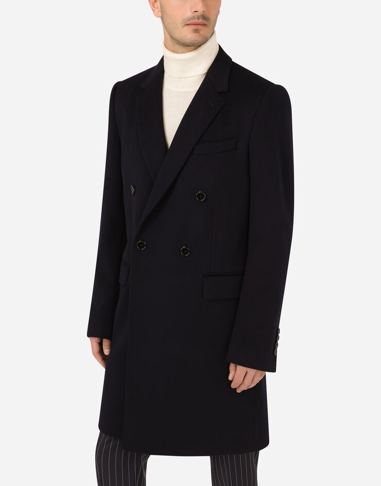 Double-breasted cashmere and wool coat - 4