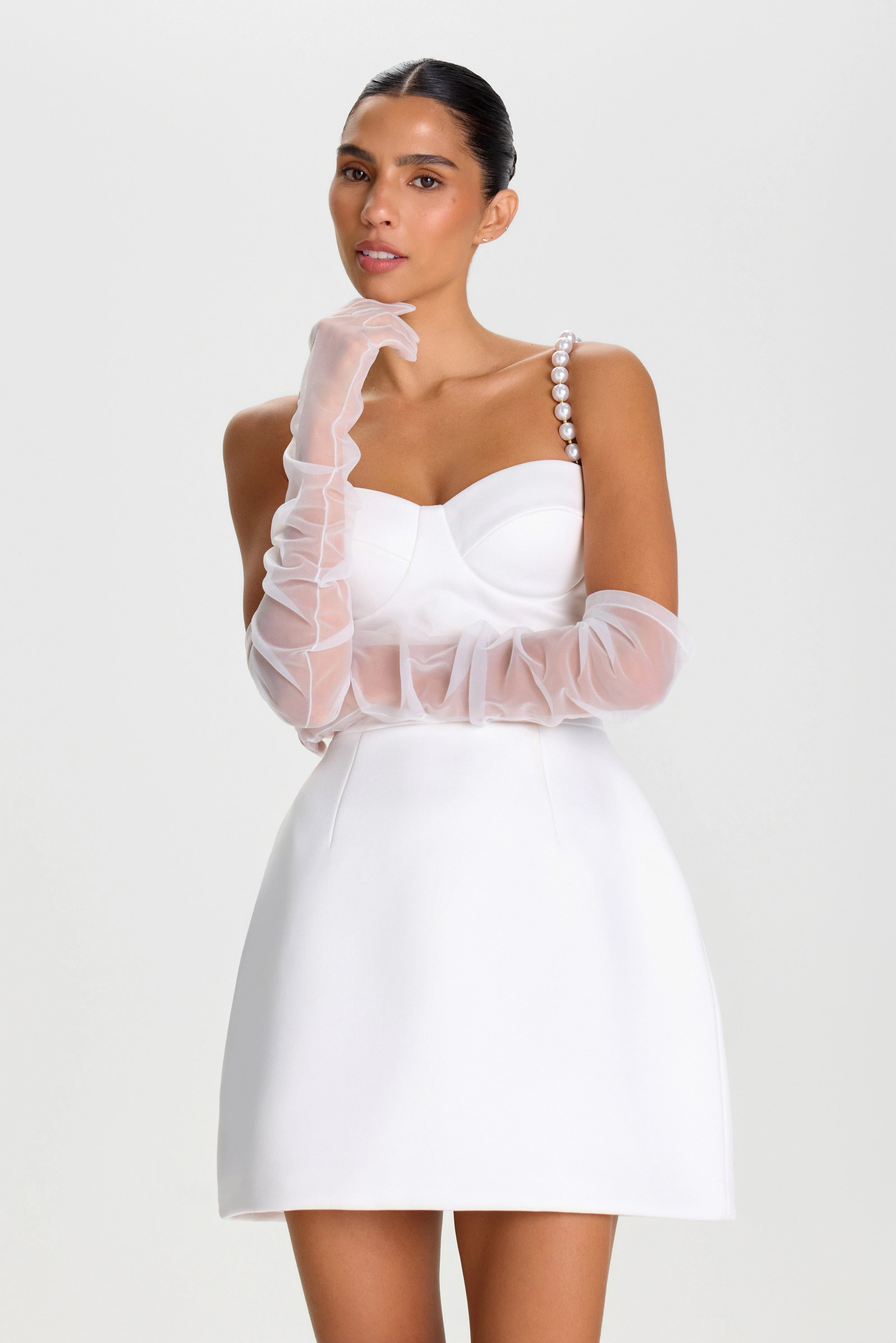 Jessica White Gloves - 1