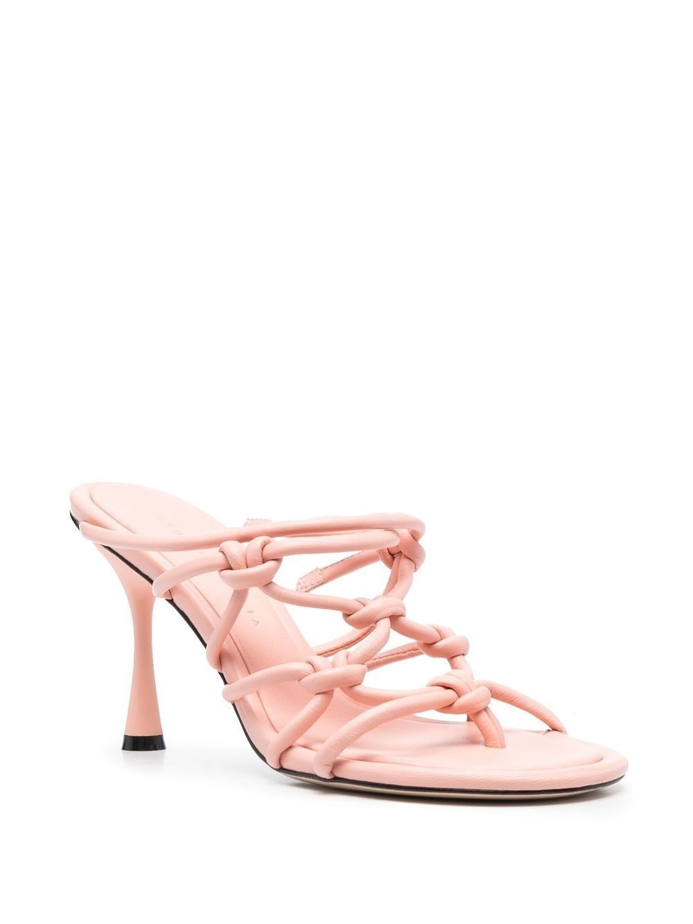 strappy 95mm leather mules - 2